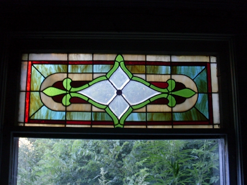 stolen stained glass window
