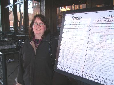 Lynne outside Vivace